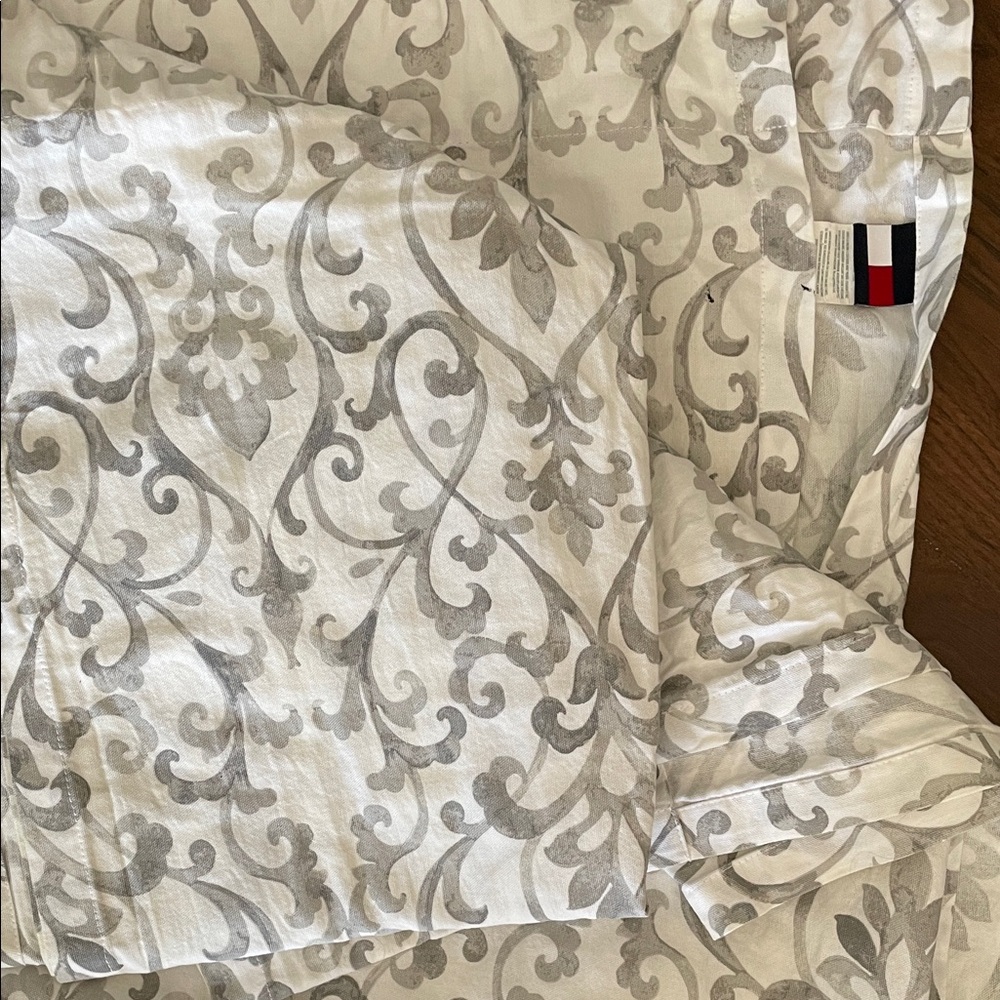 Tommy Hilfiger Gray and White Curtains